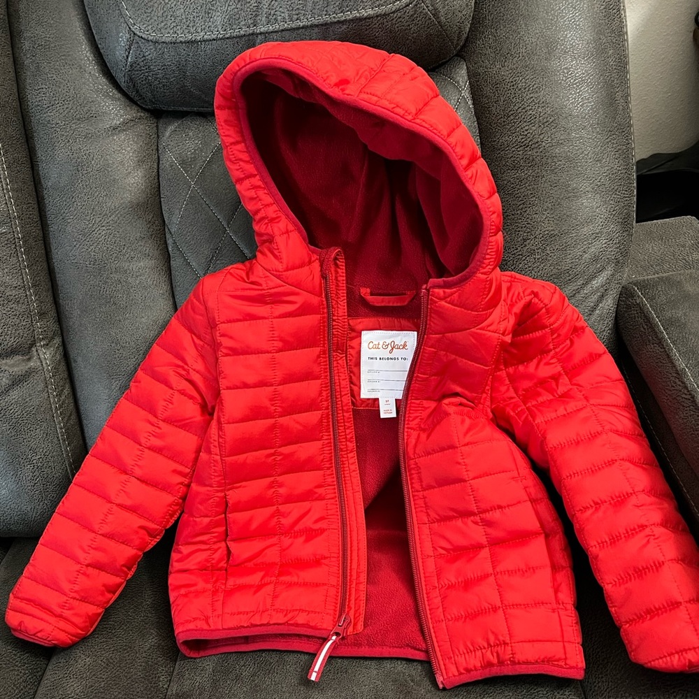 Red winter jacket cat and jack